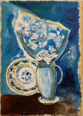 Gastone Breddo "Vaso con fiori" 
olio su tela
cm 70x50
firmato in basso a destra