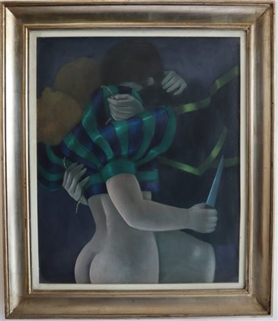 Gherardo Lombardo "Dialoghi d'amore" 1973
olio su tela
cm 60x50
siglato in alto