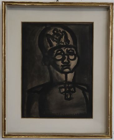 Georges Rouault "Loin du sourire de Reims" 1922
acquatinta e puntasecca su helio