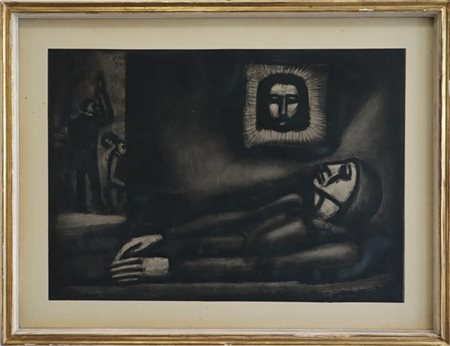 Georges Rouault "De profundis..." 1927
acquatinta e puntasecca su heliogravure
c