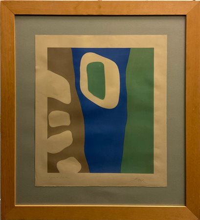 Hans Arp "Coulisses de foret" 1955
litografia a colori
cm 43,5x38
Firmata e iscr