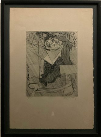 Jacques Villon "Tête de femme" 1952
acquaforte
(lastra cm 25x19,3; foglio cm 45x