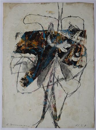 Arturo Carmassi "Tempera n. IV" 1959
tecnica mista su carta
cm 70x50
firmata e d