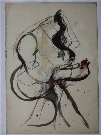 Arturo Carmassi "Tempera n. I" 1954
tecnica mista su carta
cm 70x50
firmata e da