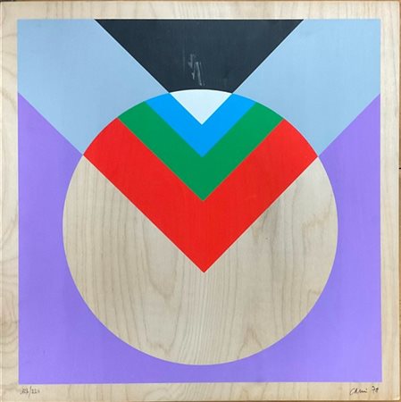 Eugenio Carmi "Spazi e colori 12" 1978
serigrafia a colori su tavola
cm 40x40
Fi