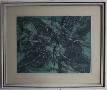 Stanley William Hayter "Witches Sabbath" 1958
acquaforte a colori
(lastra cm 68x