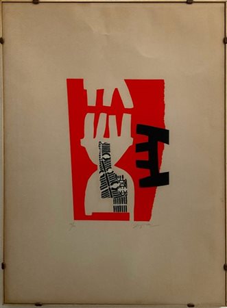 Giuseppe Capogrossi "Senza titolo" 1968
litografia a colori
cm 69,5x49,5
firmata