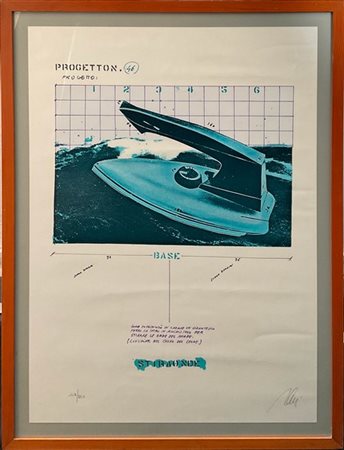 Fabrizio Plessi "Stiraonde" 
litografia a colori
cm 70x50
Firmata e numerata 113