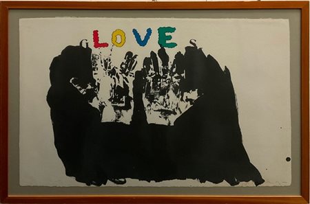 Jim Dine "Love" 
litografia a colori
cm 44,5x70
firmata e numerata 44/75 in bass