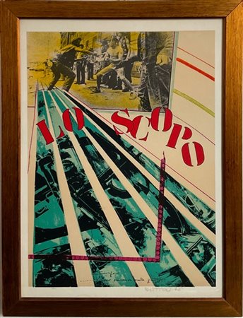 Gianni Bertini "Lo scopo" 1976
litografia a colori
cm 69x49
firmata, datata e nu