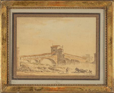 "Il ponte di Pavia" disegno a matita ed 