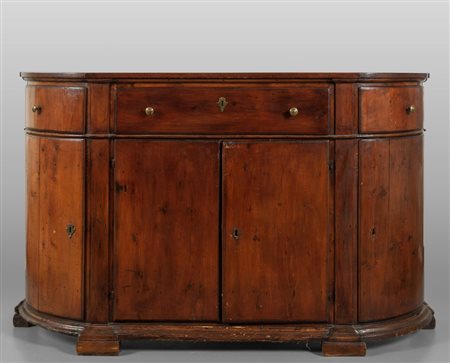 Credenza scantonata in legno dolce, Lombardia 