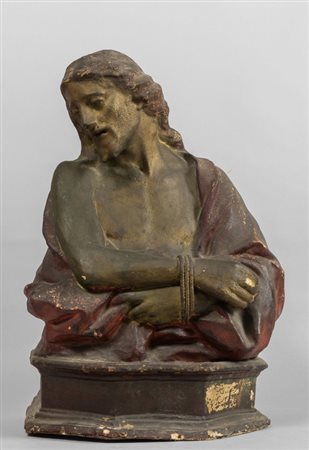 Busto di Cristo, scultura in papier machè, 