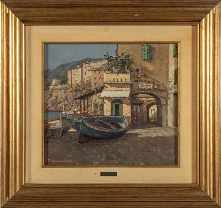 B.Rombi<br>Camogli<br>olio su tavola   