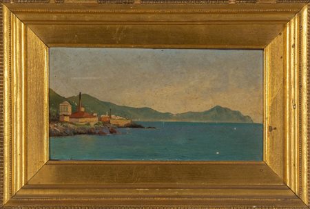 Il monte di Portofino visto da levante<br>olio su 