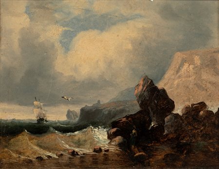 Giacinto Corsi di Bosnasco (Torino 1829-1909)  - La partenza del marinaio, 1870