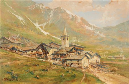 Giuseppe Gheduzzi (Crespellano 1889-Torino 1957)  - "Ayas, Valle d'Aosta"