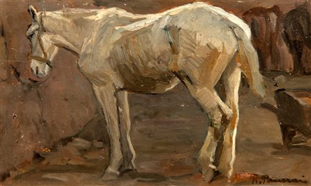 Ruggero Panerai (Firenze 1862-Parigi 1923)  - Cavallo bianco