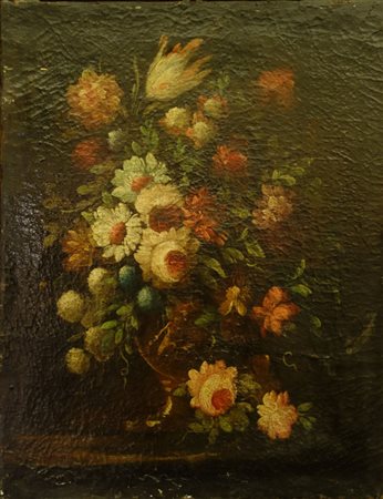 "Fiori" olio, sec.XIX<br>cm. 40x51