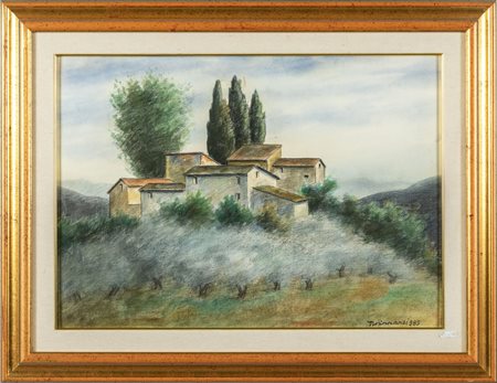 NINO TIRINNANZI (1923-) <br>Paesaggio con 