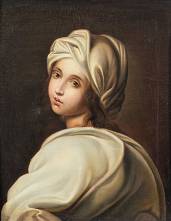 Maestro del XIX secolo. "Beatrice Cenci". Olio su tela. Copia da Guido Reni....