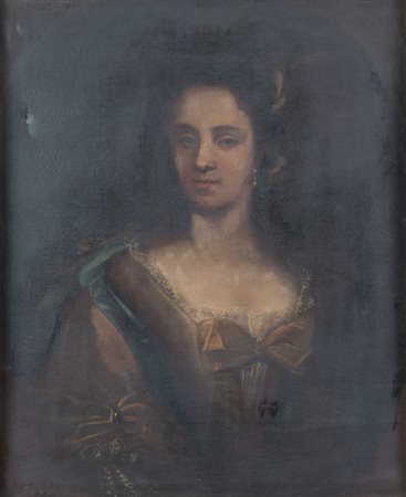 Maestro del XVIII secolo. “Ritratto di nobildonna”. Olio su tela. Cm 80x65,5.