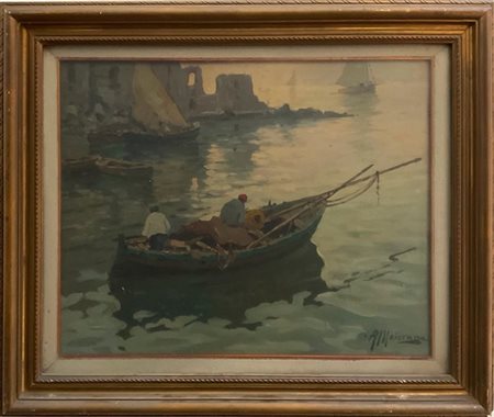 A. Maiorana

 "Pescatori a Napoli", olio su compensato (cm 39,5x50) Firmato in