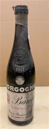 Bottiglia di Barolo Borgogno 1937
(difetti alla bottiglia, all'etichetta e alla