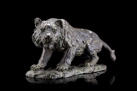 William Imyn "Tigre" scultura in bronzo (cm 60x27) Firmata e numerata 3/9 nella