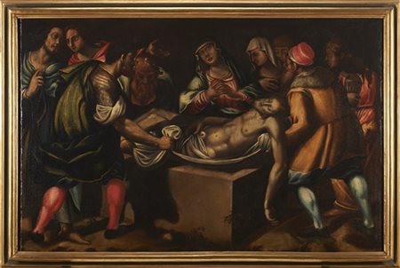 Scuola della fine del XVII secolo, Deposizione di Cristo, olio su tela (cm 95x1