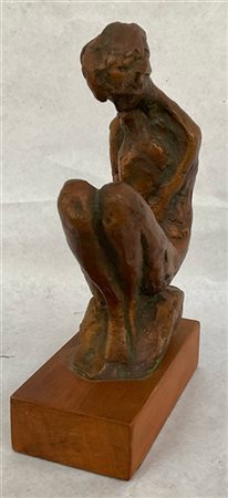 Adriano Bozzolo "Senza titolo" 
scultura - multiplo in bronzo su base in legno
h