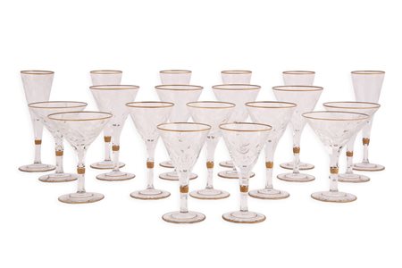    Servizio bicchieri Baccarat bordati oro 