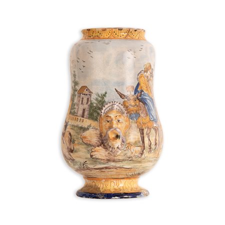    Vaso in maiolica istoriato, Castelli (TE) , metà del XIX secolo 