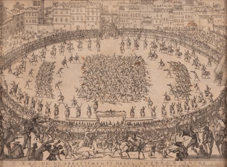 Jacques Callot   Uno degli abbattimenti della Guerra d'Amore 1615 circa