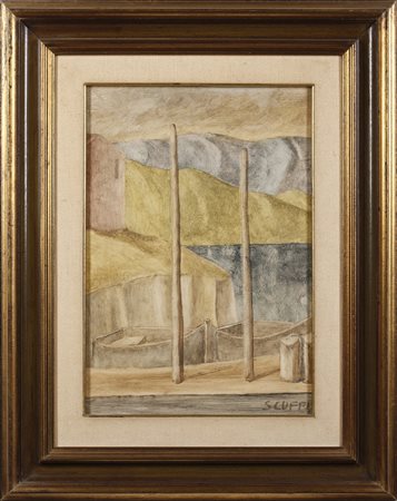 SCUFFI MARCELLO (n. 1948) - Paesaggio.