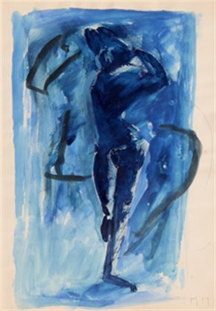 MARINI Marino (Pistoia 1901 - Viareggio 1980) Rapsodia in blu tempera su...