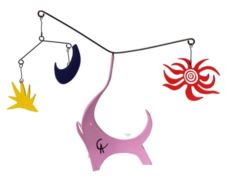 CALDER Alexander (1898 - 1976) Pink elephant, 1970 bronzo, cm. 35 x 55...