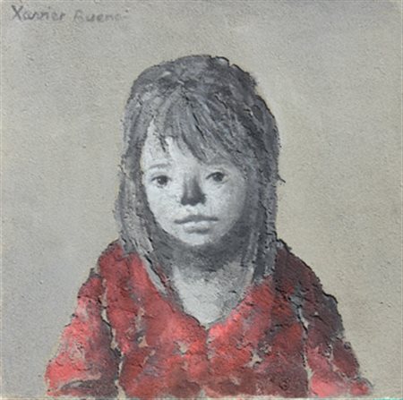 BUENO Xavier (Vera de Bidasoa 1915 - Fiesole 1979) Bambina, 1966 olio su...