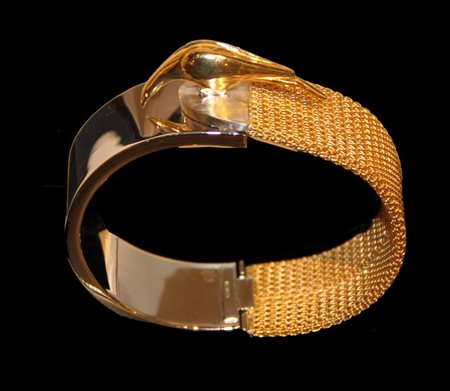 SANCHEZ Tomas (Cuba, 1948) Bracciale El ave y su reflejo, 2003 oro giallo e...