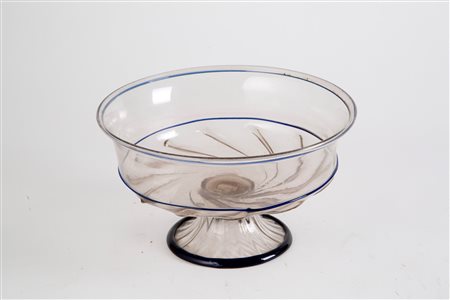 Blown glass cake stand