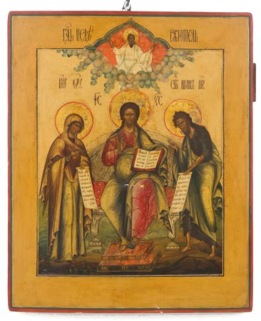 Icon "JESUS, THE VIRGIN AND SAINT JOHN THE BAPTIST"