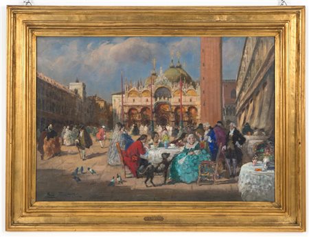 ERMA GIOVANNI ZAGO. Painting "PIAZZA SAN MARCO IN VENICE"