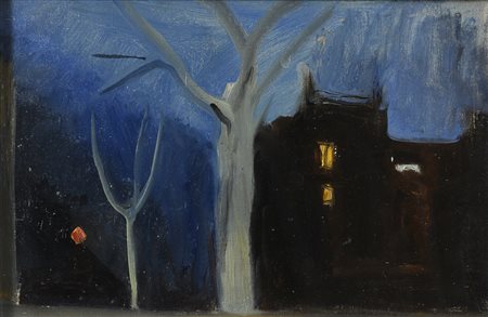 DIPINTO NOTTE DI GIOVANNI STRADONE, ANNI '50