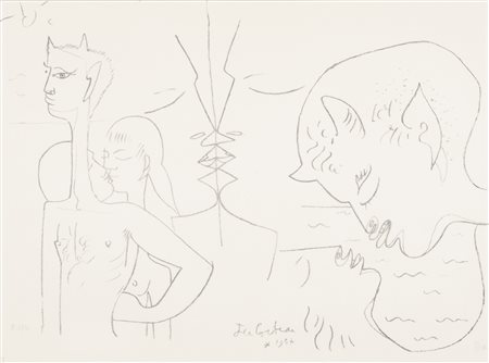 LITOGRAFIA D'APRES DI JEAN COCTEAU