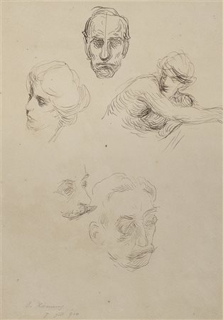 DISEGNO A CHINA DI ETTORE XIMENES, 1910