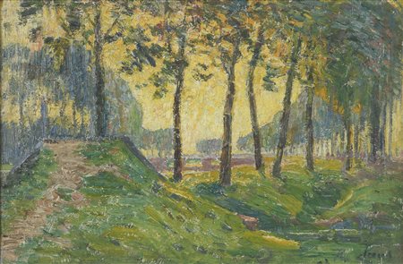 DIPINTO PAESAGGIO DI EMILE CLAUS, 1903