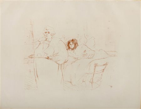 LITOGRAFIA DI HENRI TOULOUSE LAUTREC D'APRES