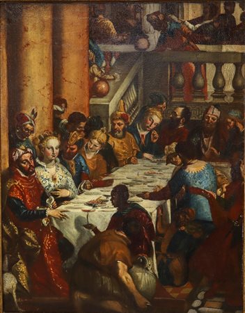 Scena conviviale, fine XVIII - Primi XIX secolo