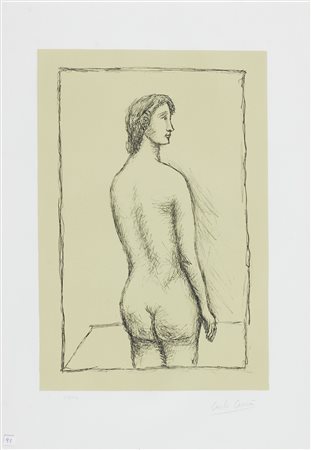 Carlo Carrà, Nudo di schiena, 1962