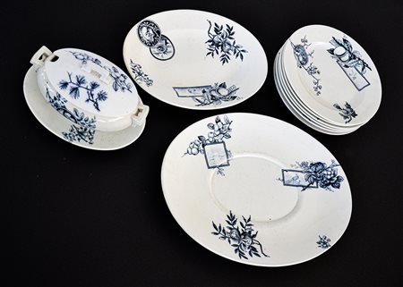 Servizio piatti tavola ceramica maiolica Deruta raffaellesco centrino